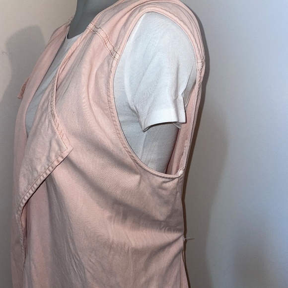 Gap vest trench style belted cotton blend pink womens extra large - Picture 3 of 6